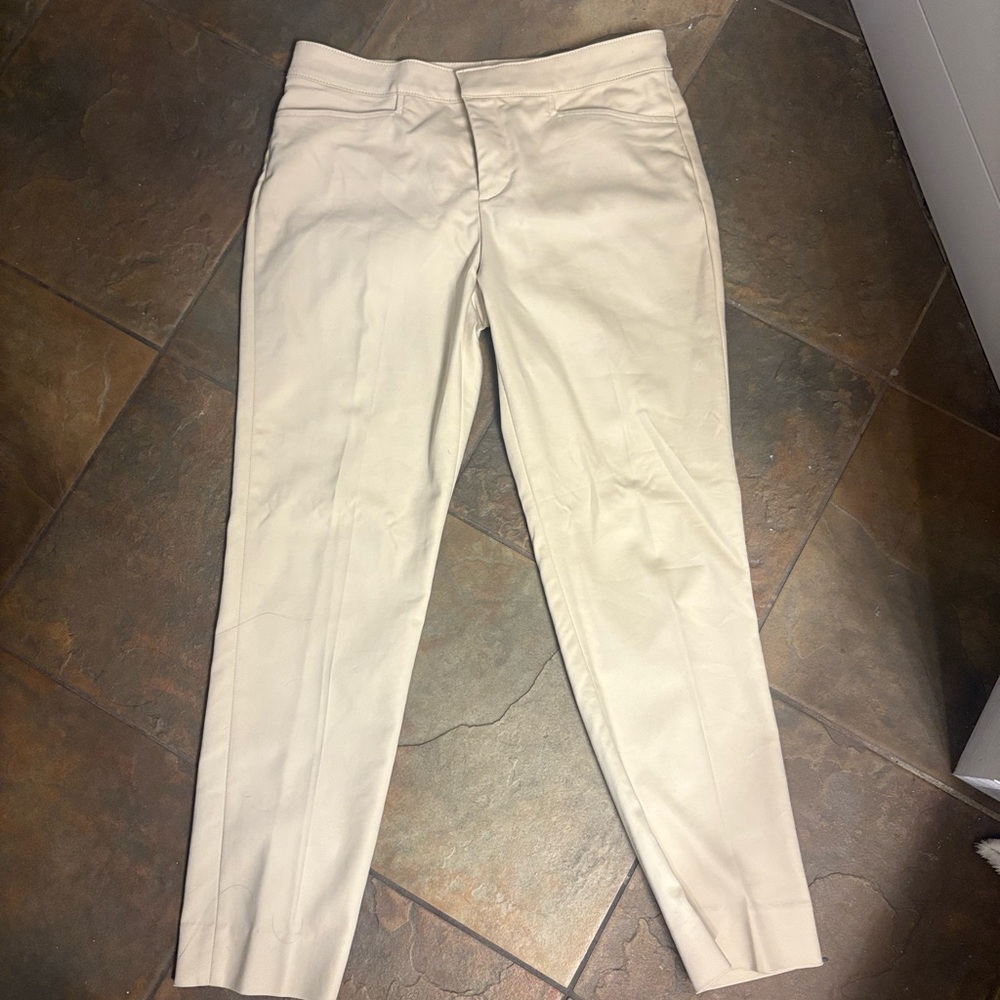 Chaps Women's Ankle Cropped Cream Jeans